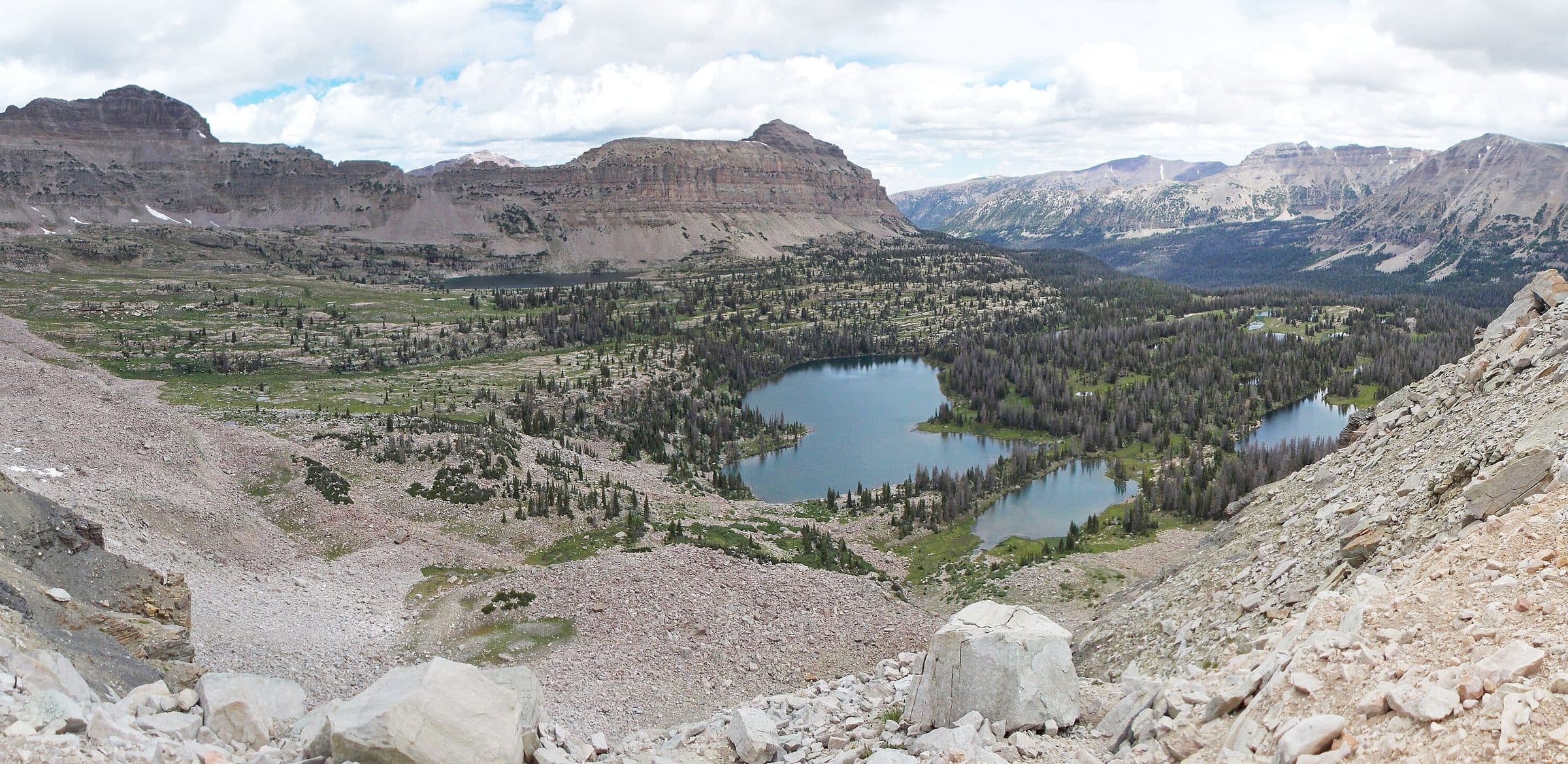 Alpine lakes and ridgelines in the High Uintas Wilderness